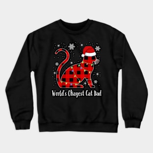 World's Okayest Cat Dad Crewneck Sweatshirt